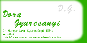 dora gyurcsanyi business card