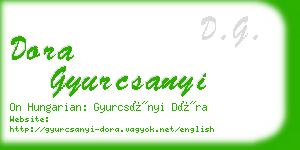 dora gyurcsanyi business card